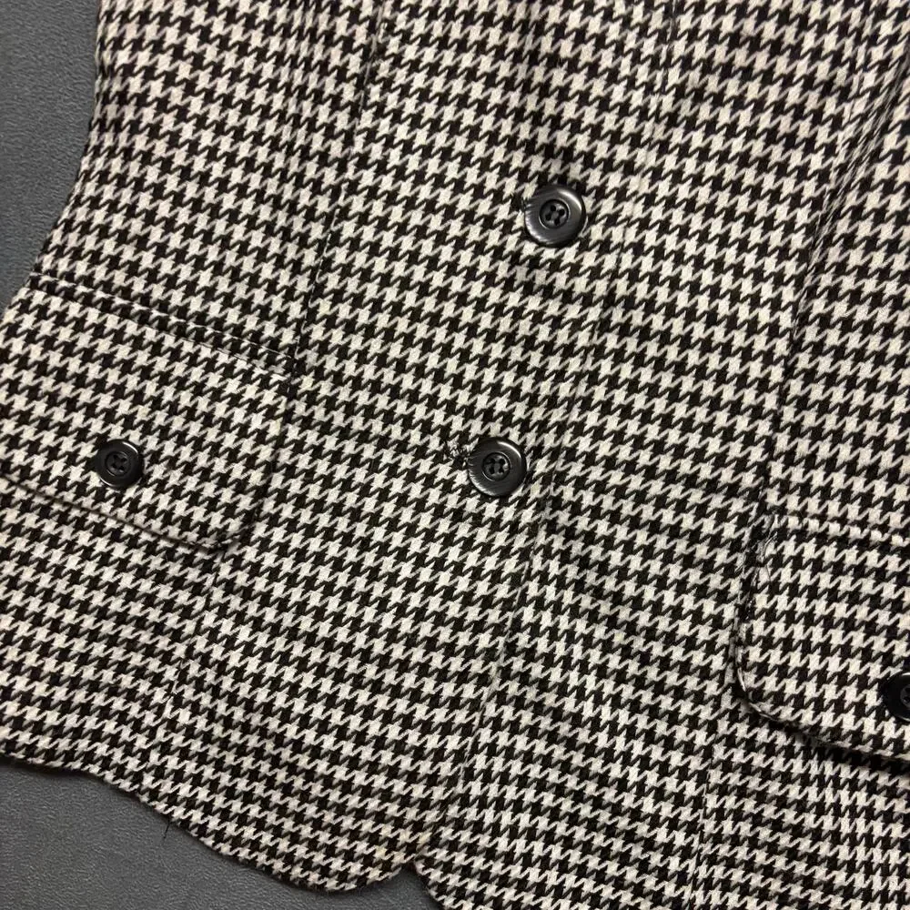 Vintage Melissa Lawrence Houndstooth Pantsuit Vest Set Office Comfy Vixen Size 6